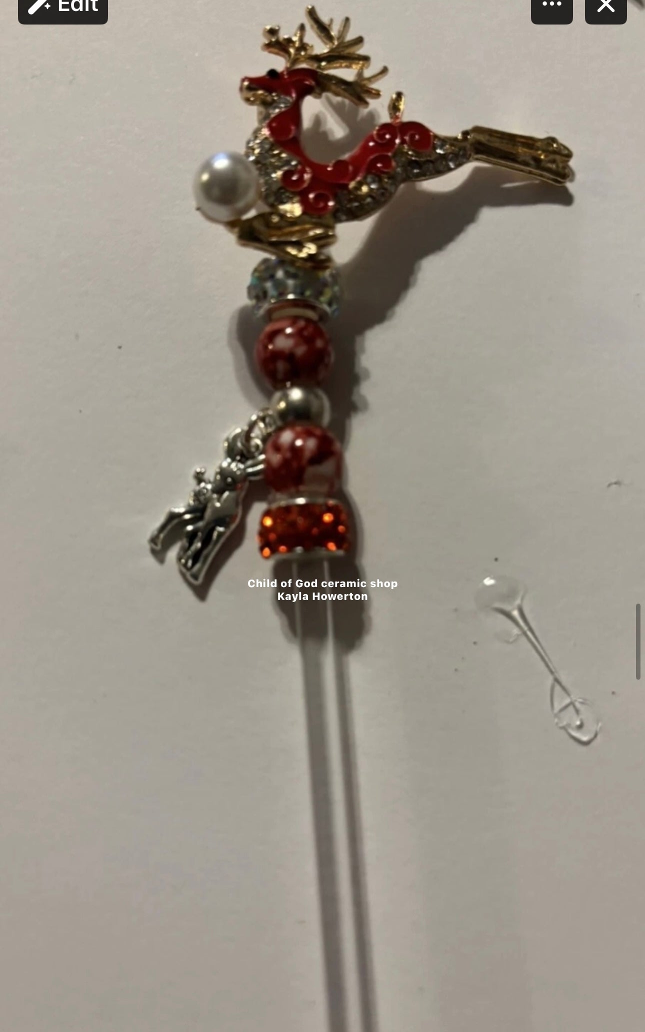 Reindeer tree topper