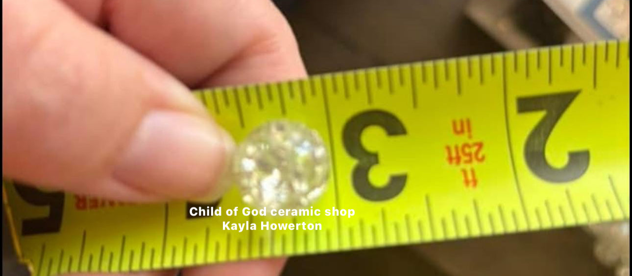 Clear glass cracked marbles