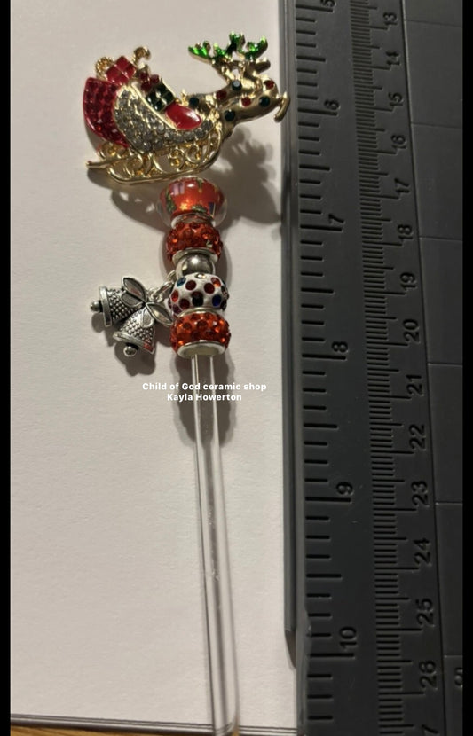 Santa sled tree topper