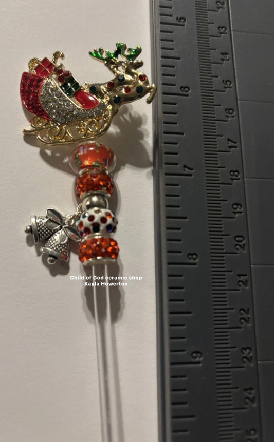 Santa sled tree topper