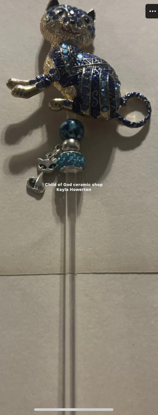 Blue cat tree topper