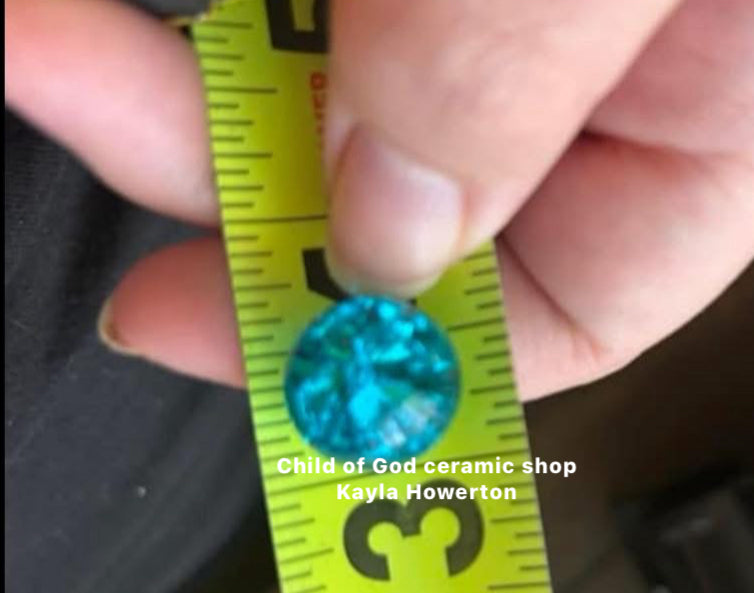 Blue glass cracked marbles